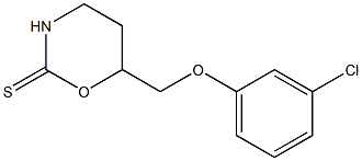 3,4,5,6-Tetrahydro-6-(3-chlorophenoxymethyl)-2H-1,3-oxazine-2-thione