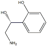 (1R)-2-アミノ-1-(2-ヒドロキシフェニル)エタノール 化学構造式