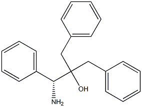 [R,(+)]-1-アミノ-2-ベンジル-1,3-ジフェニル-2-プロパノール 化学構造式