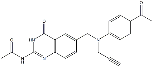 2-Acetylamino-6-[N-(4-acetylphenyl)-N-(2-propynyl)aminomethyl]quinazolin-4(3H)-one