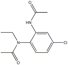 2-アセチルアミノ-4-クロロ-1-(N-エチルアセチルアミノ)ベンゼン 化学構造式