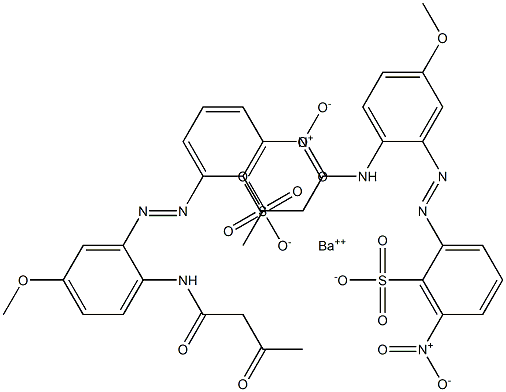 Bis[2-[2-(1,3-dioxobutylamino)-5-methoxyphenylazo]-6-nitrobenzenesulfonic acid]barium salt