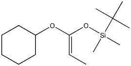 (Z)-1-(tert-ブチルジメチルシリルオキシ)-1-シクロヘキシルオキシ-1-プロペン 化学構造式
