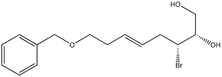 (2S,3R,5E)-3-Bromo-8-benzyloxy-5-octene-1,2-diol Structure