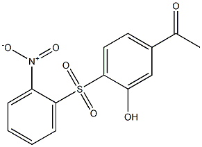 5-アセチル-2-[(2-ニトロフェニル)スルホニル]フェノール 化学構造式