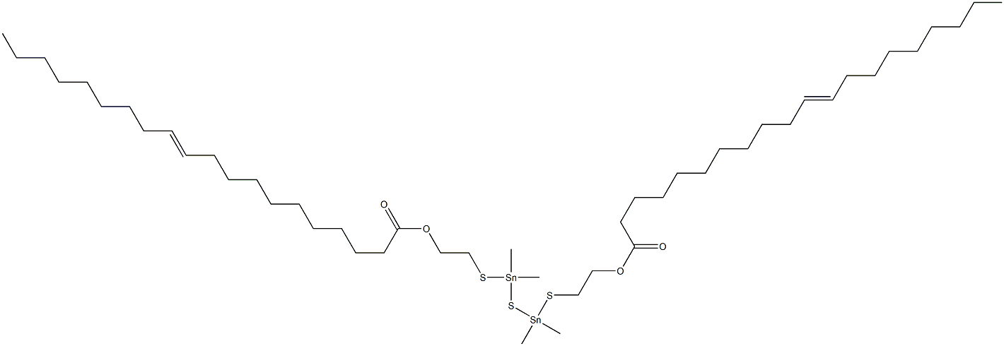 Bis[dimethyl[[2-(10-nonadecenylcarbonyloxy)ethyl]thio]stannyl] sulfide Structure