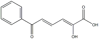 (2Z,4E)-2-ヒドロキシ-6-オキソ-6-フェニル-2,4-ヘキサジエン酸 化学構造式