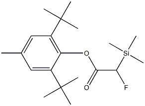 フルオロ(トリメチルシリル)酢酸2,6-ジ-tert-ブチル-4-メチルフェニル 化学構造式