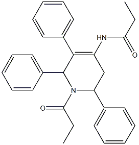 1,2,5,6-Tetrahydro-2,3,6-triphenyl-1-propionyl-4-(propionylamino)pyridine