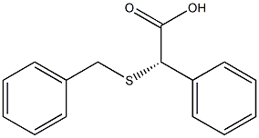 [S,(+)]-(ベンジルチオ)フェニル酢酸 化学構造式