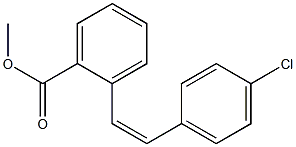 (Z)-4'-クロロスチルベン-2-カルボン酸メチル 化学構造式
