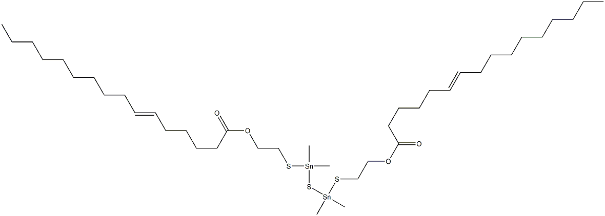 Bis[dimethyl[[2-(5-pentadecenylcarbonyloxy)ethyl]thio]stannyl] sulfide Structure