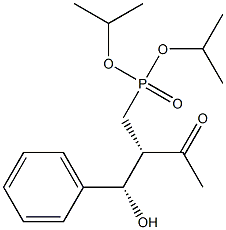 [(2S,3S)-2-Acetyl-3-hydroxy-3-phenylpropyl]phosphonic acid diisopropyl ester 结构式