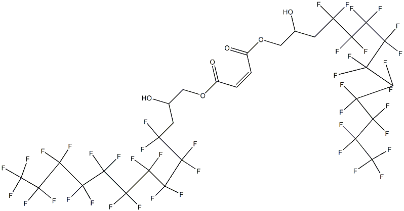 マレイン酸ビス[2-ヒドロキシ-3-(ヘニコサフルオロデシル)プロピル] 化学構造式