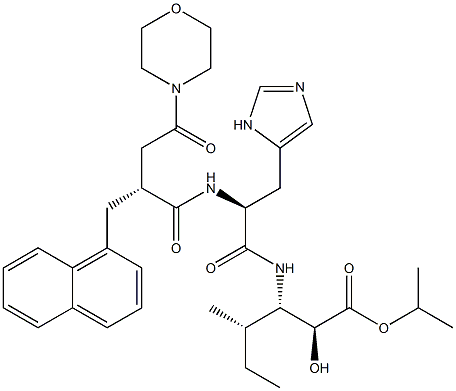 (2S,3S,4S)-3-[N-[(2R)-3-(Morpholinocarbonyl)-2-[(naphthalen-1-yl)methyl]propionyl]-L-histidyl]amino-4-methyl-2-hydroxyhexanoic acid isopropyl ester
