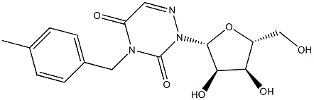 3-(4-メチルベンジル)-6-アザウリジン 化学構造式