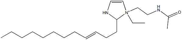 1-[2-(アセチルアミノ)エチル]-2-(3-ドデセニル)-1-エチル-4-イミダゾリン-1-イウム 化学構造式