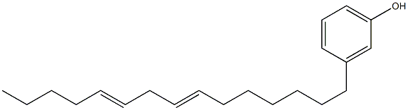 3-(7,10-ペンタデカジエニル)フェノール 化学構造式