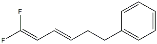 (E)-1,1-ジフルオロ-6-フェニル-1,3-ヘキサジエン 化学構造式