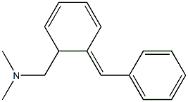 (1E)-2-[(ジメチルアミノ)メチル]-1-ベンジリデン-3,5-シクロヘキサジエン 化学構造式