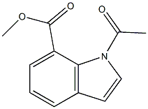 1-アセチル-1H-インドール-7-カルボン酸メチル 化学構造式