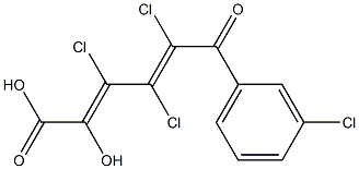 (2E,4E)-2-Hydroxy-3,4,5-trichloro-6-oxo-6-(3-chlorophenyl)-2,4-hexadienoic acid