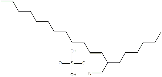 Sulfuric acid 2-hexyl-3-tetradecenyl=potassium ester salt