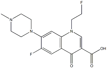 6-Fluoro-1-(2-fluoroethyl)-1,4-dihydro-4-oxo-7-(4-methyl-1-piperazinyl)quinoline-3-carboxylic acid