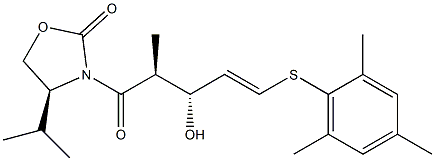 (4S)-4-Isopropyl-3-[(2S,3R)-3-hydroxy-2-methyl-5-(2,4,6-trimethylphenylthio)-4-pentenoyl]oxazolidin-2-one