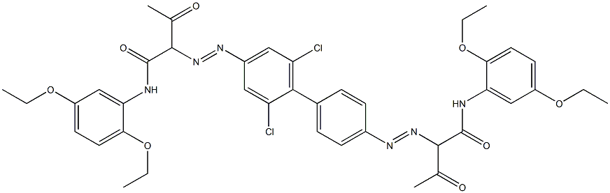 4,4'-Bis[[1-(2,5-diethoxyphenylamino)-1,3-dioxobutan-2-yl]azo]-2,6-dichloro-1,1'-biphenyl