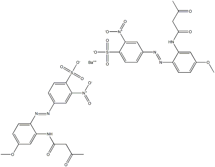 Bis[4-[2-(1,3-dioxobutylamino)-4-methoxyphenylazo]-2-nitrobenzenesulfonic acid]barium salt