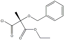 [R,(-)]-2-(ベンジルオキシ)-2-(クロロホルミル)プロピオン酸エチル 化学構造式