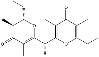 (5S,6S)-3,5-Dimethyl-6-ethyl-2-[(R)-1-(3,5-dimethyl-6-ethyl-4-oxo-4H-pyran-2-yl)ethyl]-5,6-dihydro-4H-pyran-4-one
