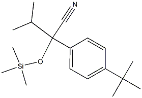 2-(4-tert-Butylphenyl)-3-methyl-2-(trimethylsilyloxy)butyronitrile 结构式