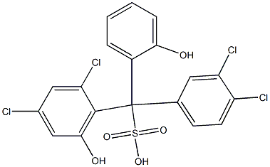 (3,4-Dichlorophenyl)(2,4-dichloro-6-hydroxyphenyl)(2-hydroxyphenyl)methanesulfonic acid