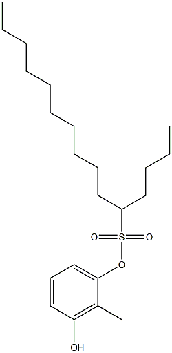 5-ペンタデカンスルホン酸3-ヒドロキシ-2-メチルフェニル 化学構造式