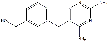 3-[(2,4-ジアミノ-5-ピリミジニル)メチル]ベンゼンメタノール 化学構造式