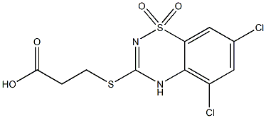 3-[(2-Carboxyethyl)thio]-5,7-dichloro-4H-1,2,4-benzothiadiazine 1,1-dioxide