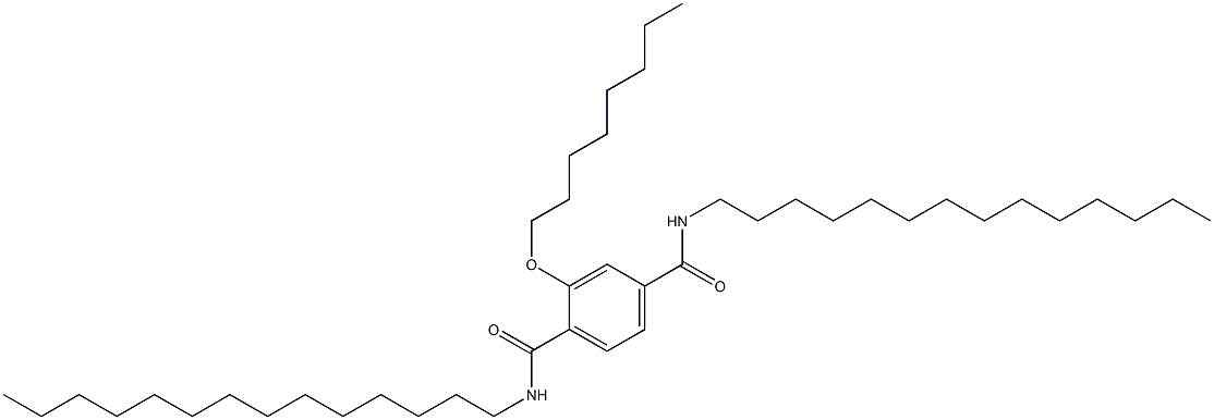2-(オクチルオキシ)-N,N'-ジテトラデシルテレフタルアミド 化学構造式