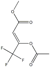 (Z)-3-アセトキシ-4,4,4-トリフルオロ-2-ブテン酸メチル 化学構造式