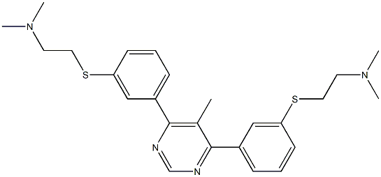4,6-Bis[3-(2-dimethylaminoethylthio)phenyl]-5-methylpyrimidine