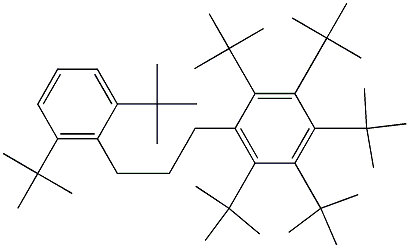 1-(ペンタ-tert-ブチルフェニル)-3-(2,6-ジ-tert-ブチルフェニル)プロパン 化学構造式