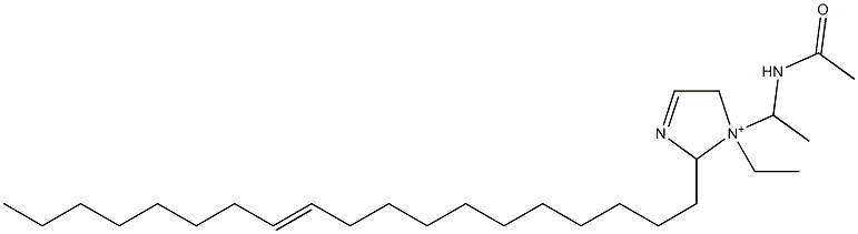 1-[1-(アセチルアミノ)エチル]-1-エチル-2-(11-ノナデセニル)-3-イミダゾリン-1-イウム 化学構造式