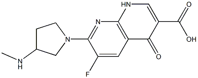 6-Fluoro-1,4-dihydro-4-oxo-7-(3-methylamino-1-pyrrolidinyl)-1,8-naphthyridine-3-carboxylic acid