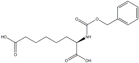 [R,(+)]-2-[(ベンジルオキシカルボニル)アミノ]オクタン二酸 化学構造式