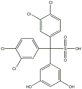 Bis(3,4-dichlorophenyl)(3,5-dihydroxyphenyl)methanesulfonic acid