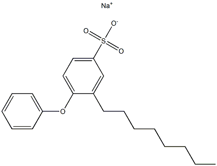 3-オクチル-4-フェノキシベンゼンスルホン酸ナトリウム 化学構造式