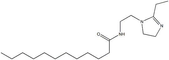 1-(2-ラウロイルアミノエチル)-2-エチル-2-イミダゾリン 化学構造式