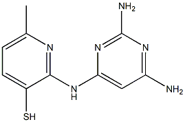 2-[(2,4-ジアミノ-6-ピリミジニル)アミノ]-6-メチル-3-ピリジンチオール 化学構造式