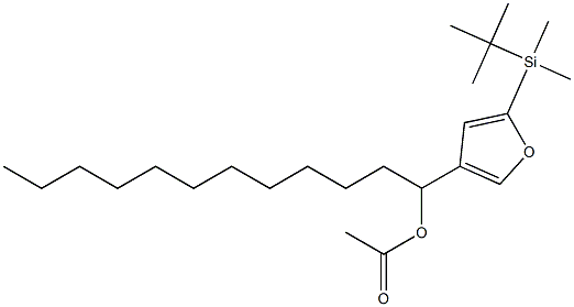 Acetic acid 1-[5-(tert-butyldimethylsilyl)-3-furyl]dodecyl ester Structure